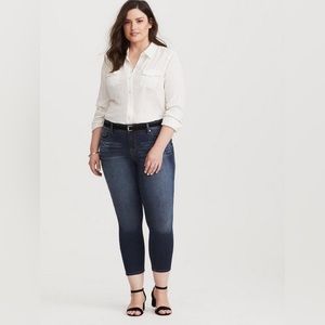 T Torrid Ankle Skinny Jeans Womens Size 26 Blue Denim Medium Wash